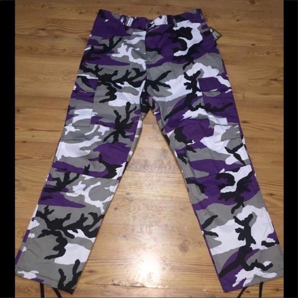 purple army pants